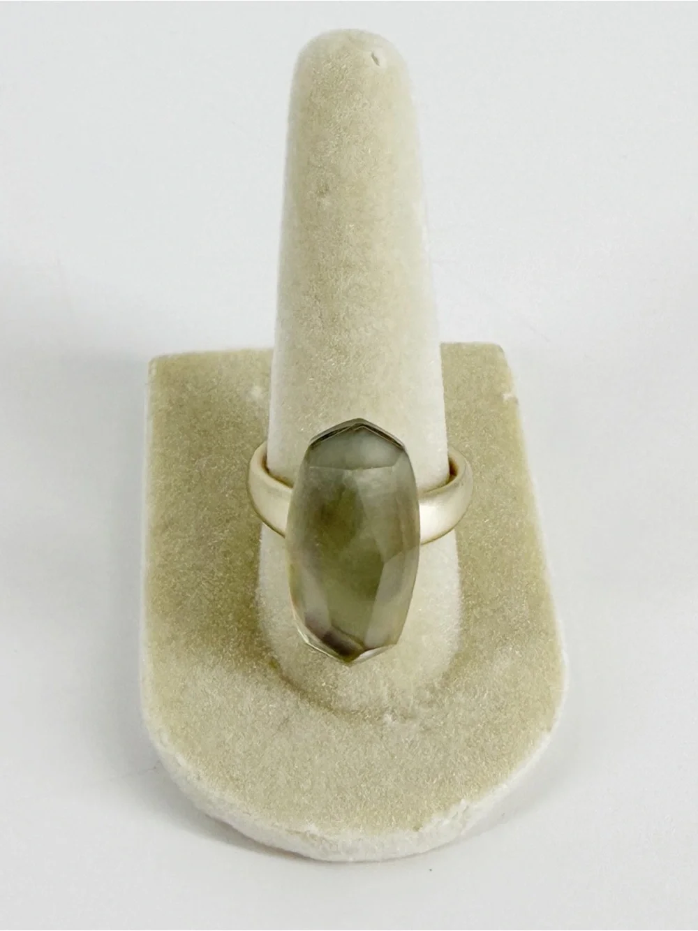 Kendra Scott Dani Cocktail Ring Gray Silver Size 6.5-7